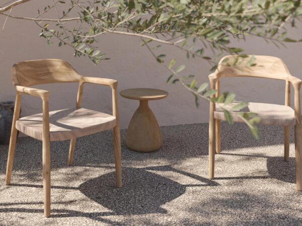 Gartenstuhl aus Teakholz mit Armlehnen | MANUTTI | Yiko - Image 2