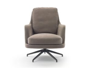 Drehbarer Sessel aus Stoff mit Armlehnen | Flexform | Marley