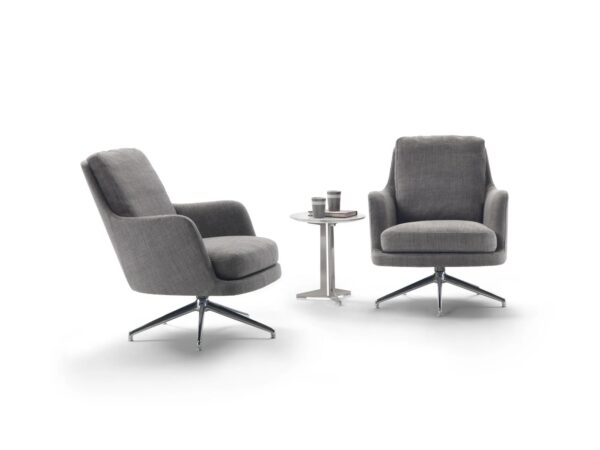 Drehbarer Sessel aus Stoff mit Armlehnen | Flexform | Marley - Image 6