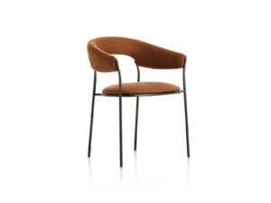Gepolsterter Stuhl aus Metall | MDF Italia