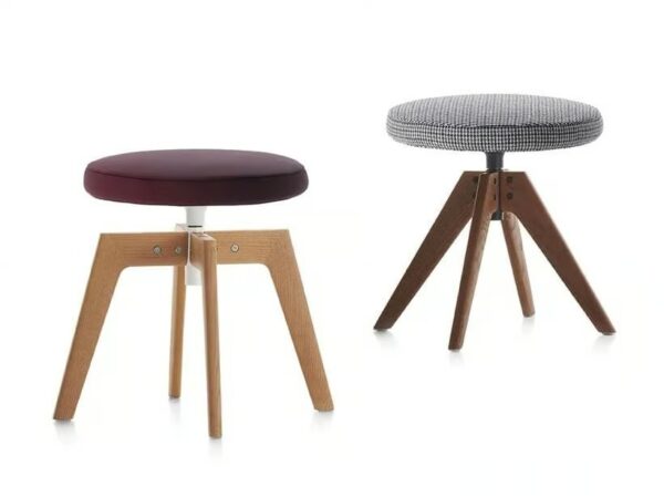Drehhocker gepolsterter Hocker mit Sternfuss | MDF Italia | Flow - Image 3