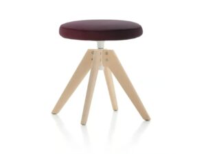 Drehhocker gepolsterter Hocker mit abnehmbarem Bezug | MDF Italia | Flow