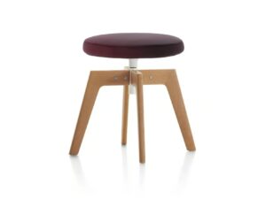 Drehhocker gepolsterter Hocker mit Sternfuss | MDF Italia | Flow