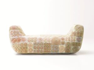 Sitzpuff aus Filz mit abnehmbarem Bezug | Paola Lenti | Metamorfosi