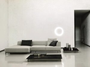 Niedriger Couchtisch aus gehärtetem Glas | Living Divani