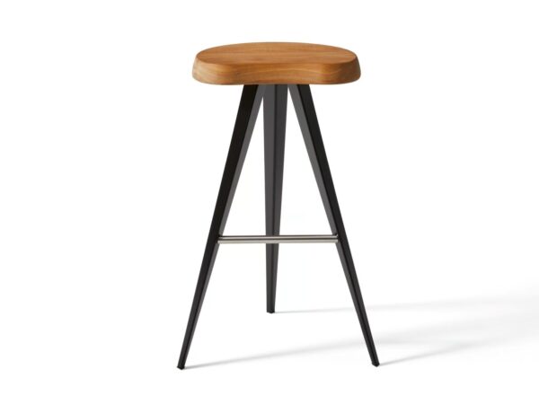 Hochhocker aus Stahl und Holz mit Fussstütze | Cassina | Mexique - Image 7