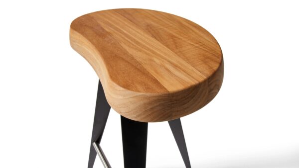 Hochhocker aus Stahl und Holz mit Fussstütze | Cassina | Mexique - Image 5