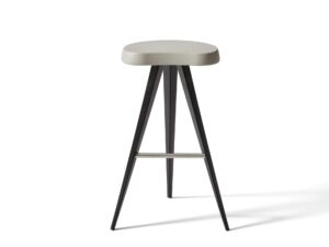 Hochhocker aus Stahl und Holz mit Fussstütze | Cassina | Mexique