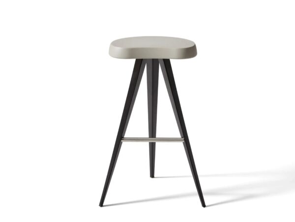 Hochhocker aus Stahl und Holz mit Fussstütze | Cassina | Mexique