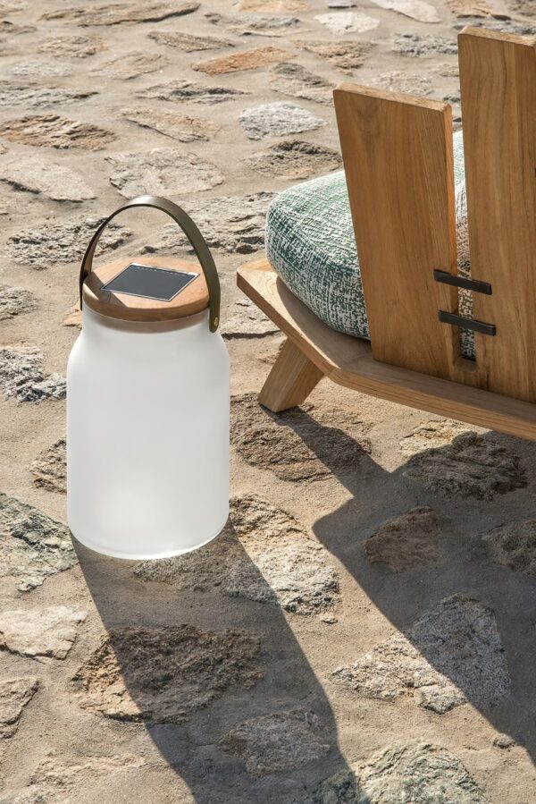 Solar- Aussentischleuchte aus sandgestrahltem Glas | Ethimo - Image 2