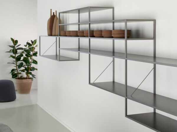 Wand-Bücherregal aus Aluminium | MDF Italia | Minima - Image 3