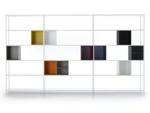 Offenes Bücherregal aus Aluminium | MDF Italia | Minima