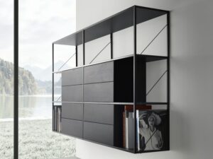 Offenes Hänge-Bücherregal aus Aluminium | MDF Italia | Minima