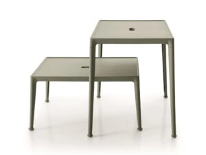 Rechteckiger Garten-Beistelltisch aus Aluminium | B&B Italia Outdoor | Mirto