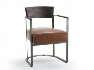 Stuhl aus Leder mit Armlehnen | Flexform | Morgan