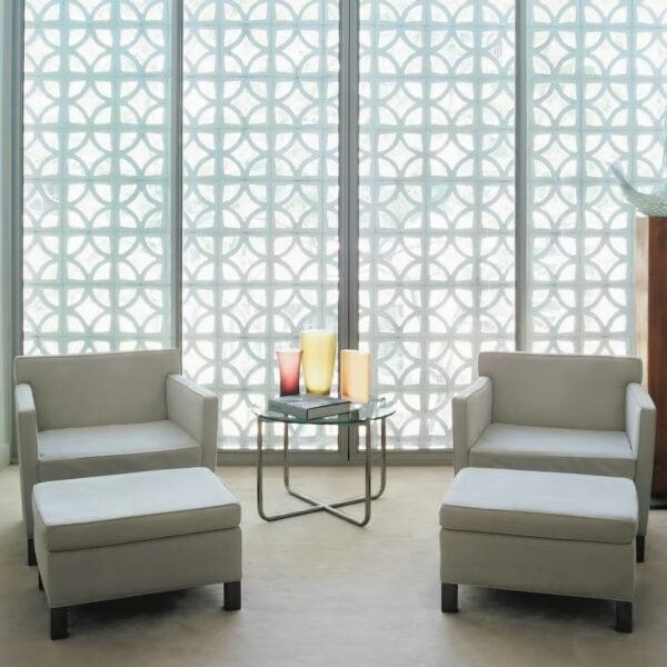 Runder Couchtisch aus Stahl und Glas | Knoll | MR - Image 3