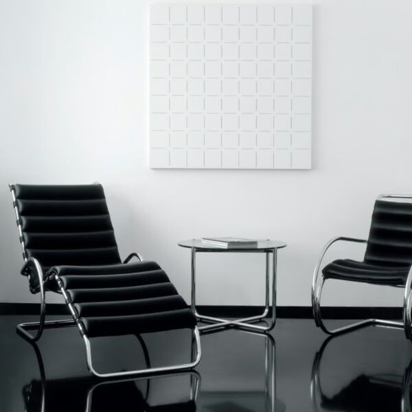 Runder Couchtisch aus Stahl und Glas | Knoll | MR - Image 4