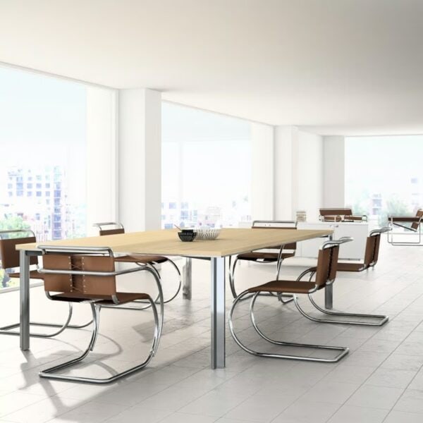 Freischwinger aus Leder | Knoll | MR - Image 6