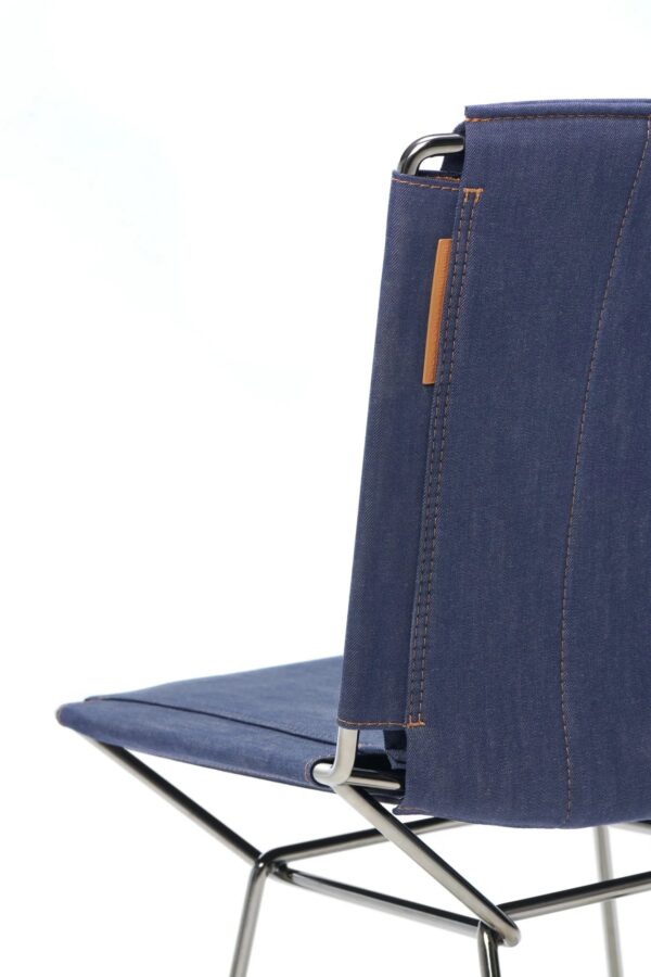 Mit Kufengestell Stuhl aus Denim | MDF Italia | Neil - Image 2