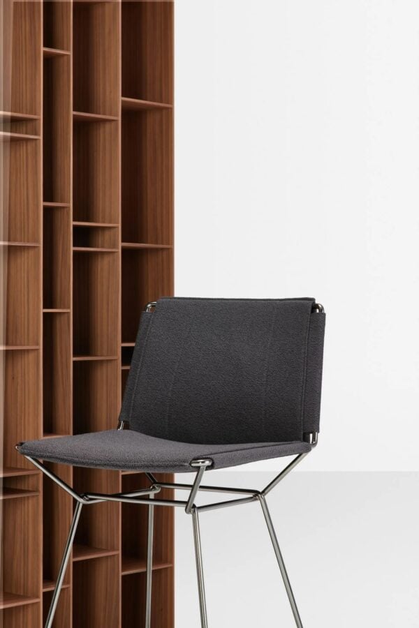 Mit Kufengestell Hocker aus Stoff mit abnehmbarem Bezug mit Fussstütze | MDF Italia | Neil - Image 6