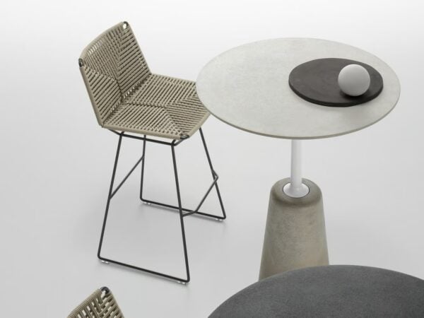 Mit Kufengestell Hocker aus Seil mit Fussstütze | MDF Italia | Neil - Image 7