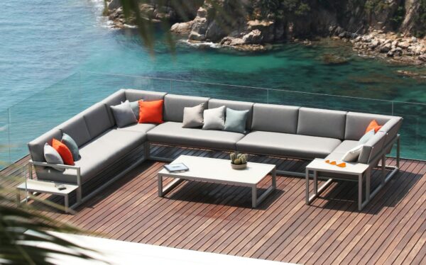 3-Sitzer Gartensofa aus Batyline® mit Kufengestell | Royal Botania | Ninix Lounge - Image 6