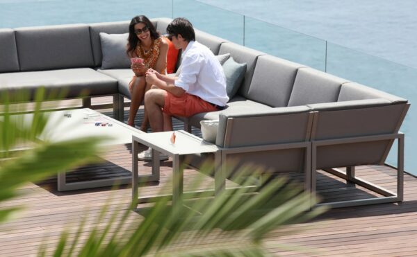 3-Sitzer Gartensofa aus Batyline® mit Kufengestell | Royal Botania | Ninix Lounge - Image 8