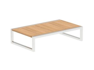 Niedriger rechteckiger Garten-Beistelltisch aus Teakholz | Royal Botania | Ninix