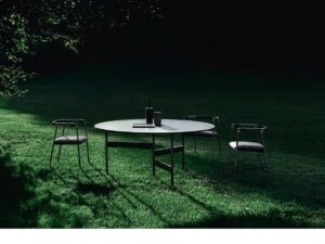 Runder Gartentisch aus Zement | Living Divani