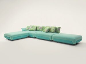Gartensofa aus Stoff mit abnehmbarem Bezug | Paola Lenti