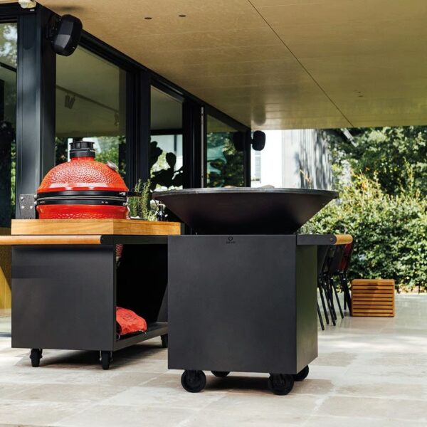 Holz- Gartengrill aus pulverbeschichtetem Stahl mit Rollen | OFYR | OFYR Classic PRO - Image 2