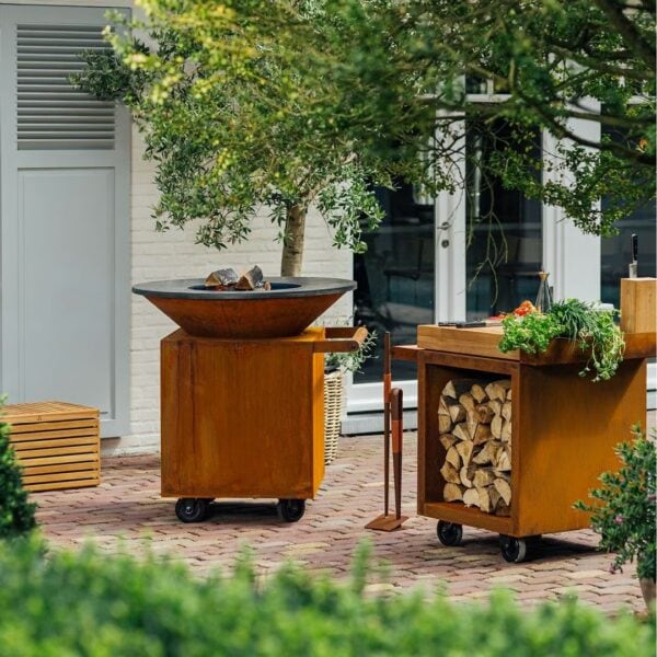 Holz- Gartengrill aus Corten™ mit Rollen | OFYR | OFYR Classic PRO - Image 3