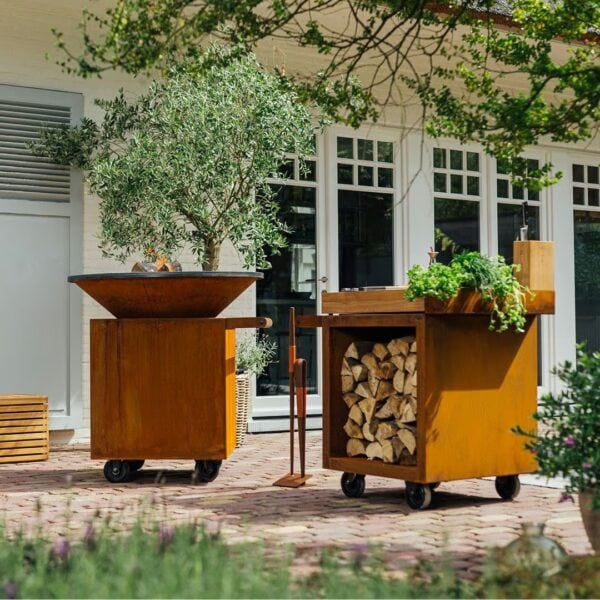 Holz- Gartengrill aus Corten™ mit Rollen | OFYR | OFYR Classic PRO - Image 2