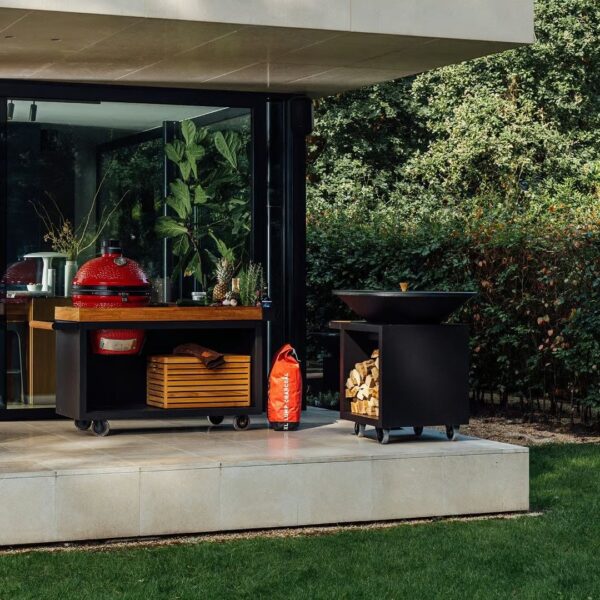 Holz- Gartengrill aus pulverbeschichtetem Stahl mit Rollen | OFYR | OFYR Classic Storage PRO - Image 4