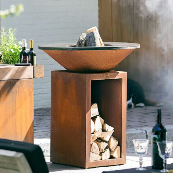 Holz- Gartengrill aus Corten™ | OFYR | OFYR Classic Storage - Image 2