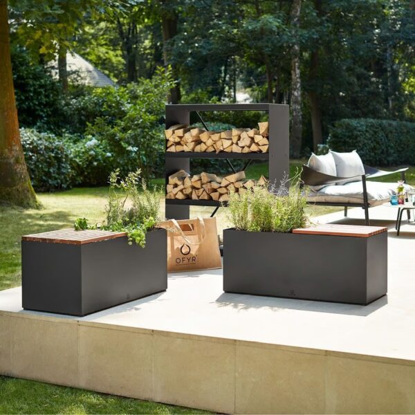 Gartenbank aus Stahl mit integriertem Pflanzgefäss | OFYR | OFYR Benches - Image 2