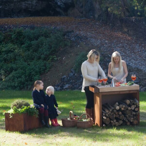 Gartenbank aus Corten™ mit integriertem Pflanzgefäss | OFYR | OFYR Benches - Image 2