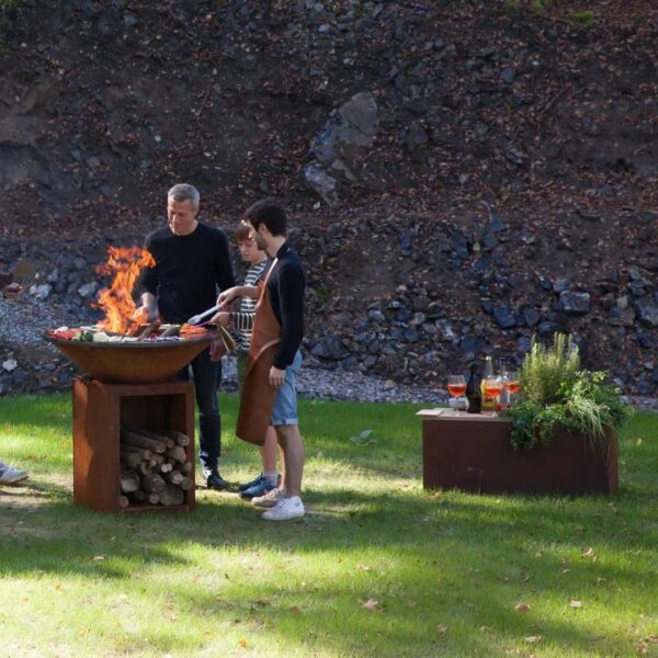 Gartenbank aus Corten™ mit integriertem Pflanzgefäss | OFYR | OFYR Benches - Image 3
