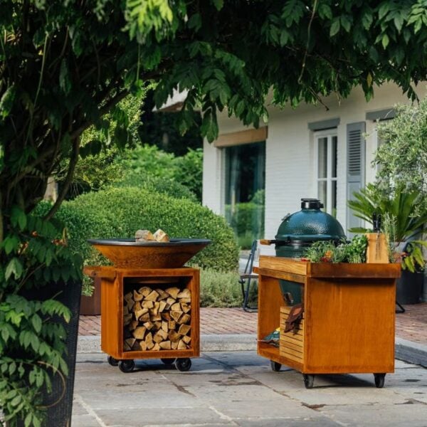 Gartengrill aus Corten™ mit Rollen | OFYR | OFYR Kamado Table PRO - Image 2