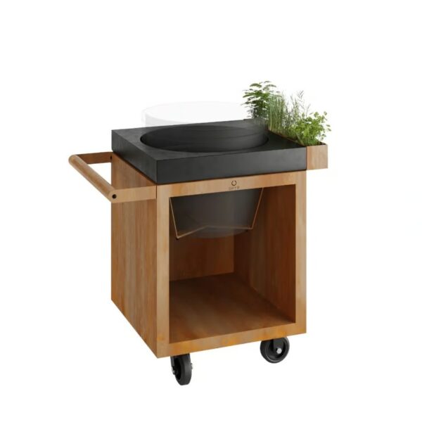 Gartengrill aus Corten™ mit Rollen | OFYR | OFYR Kamado Table PRO - Image 2