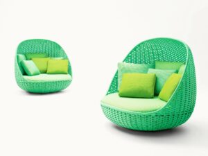 Rundes Loungebett aus Seil | Paola Lenti | Orbitry