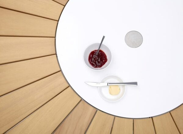 Runder Gartentisch aus Irokoholz Lazy Susan | Extremis | Pantagruel - Image 4
