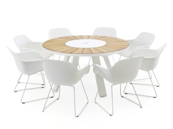 Runder Gartentisch aus Irokoholz Lazy Susan | Extremis | Pantagruel - Image 3