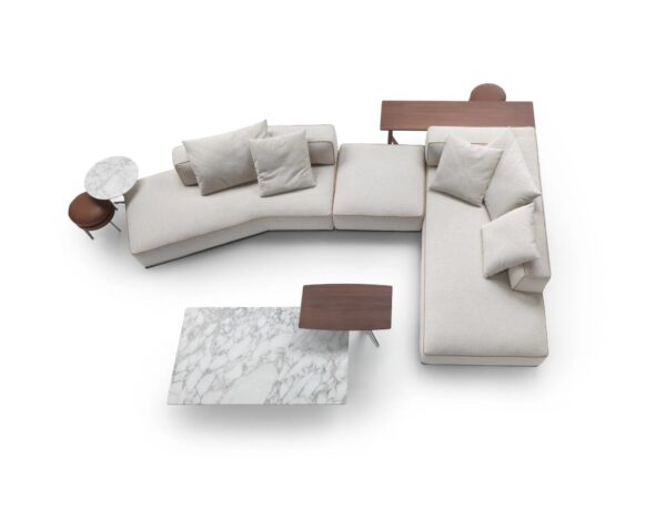 Sofa aus Stoff mit integriertem Zeitungsständer | Flexform | Perry - Image 16