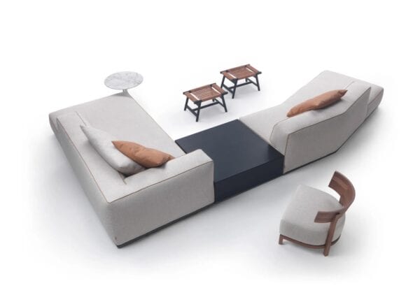 Sofa aus Stoff mit integriertem Zeitungsständer | Flexform | Perry - Image 14