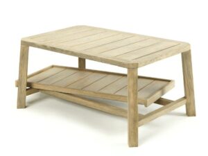 Garten-Beistelltisch aus Holz mit Tablett | Ethimo | Petit club