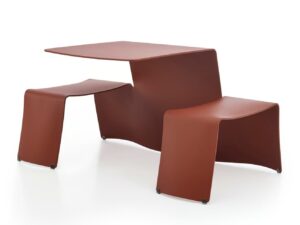 Picknicktisch aus Aluminium mit integrierten Bänke | Extremis | Picnik