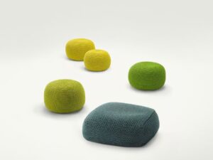 Gepolsterter Sitzpuff mit abnehmbarem Bezug | Paola Lenti | Picot