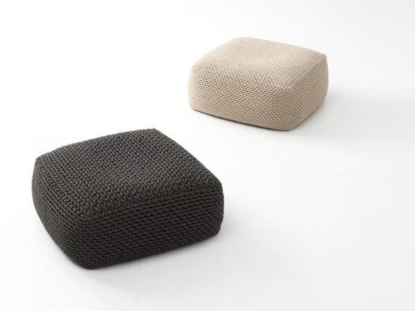 Gepolsterter Sitzpuff mit abnehmbarem Bezug | Paola Lenti | Picot - Image 2