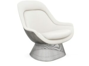 Sessel aus Stahl mit Armlehnen | Knoll | Platner